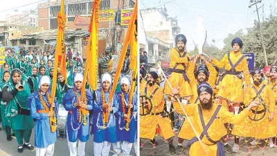 कानपुर: गुरु गोविंद सिंह जी के प्रकाशोत्सव पर नगर कीर्तन में गूंजा नगाड़ा, फूलों की बारिश और भव्य आयोजन